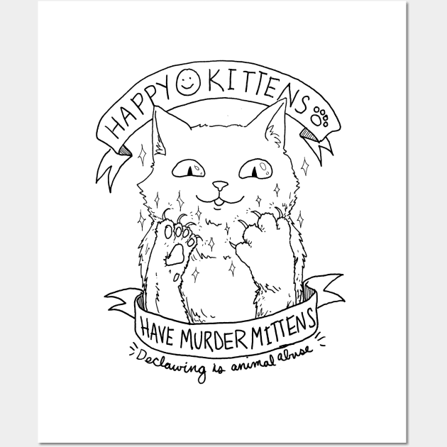 Murder Mittens Wall Art by InsomniaDoodles